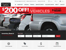 Tablet Screenshot of priorityusedcarsupercenter.com